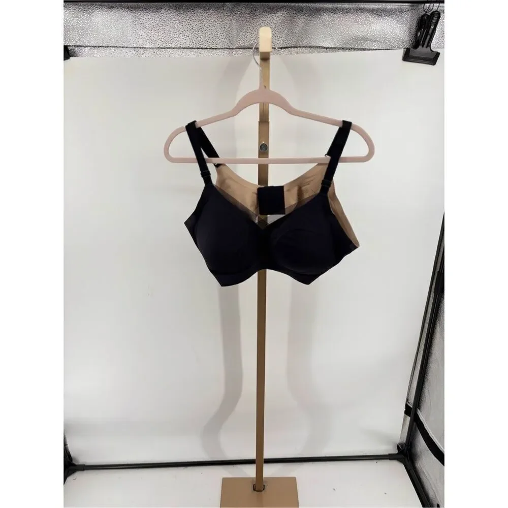 Honeylove CrossOver Wireless Bra Size 1X Black